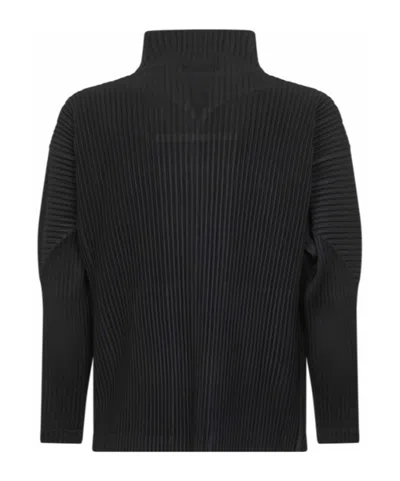 Issey Miyake Black Basics Zipup Cardigan July Jacket In Black