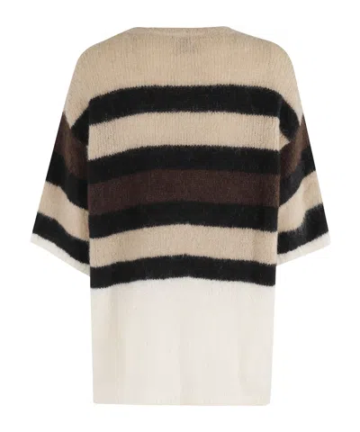 Alysi Maglia Super Mohair Tshirt In Neutral