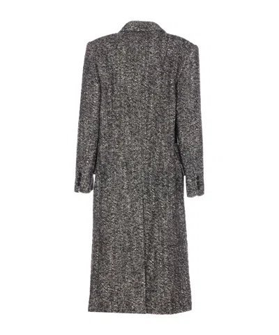 Isabel Marant Double-breasted Coat Belted Waist In Gray