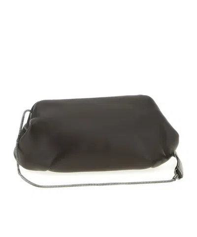 Brunello Cucinelli Chain Strap Shoulder Bag With Soft Texture In Gray