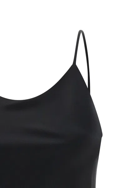 Max Mara Pattern Strap Top Plain In Black