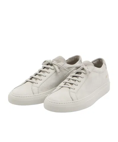 Common Projects Achilles Sneakers In Light Grey Nubuck In Neutral