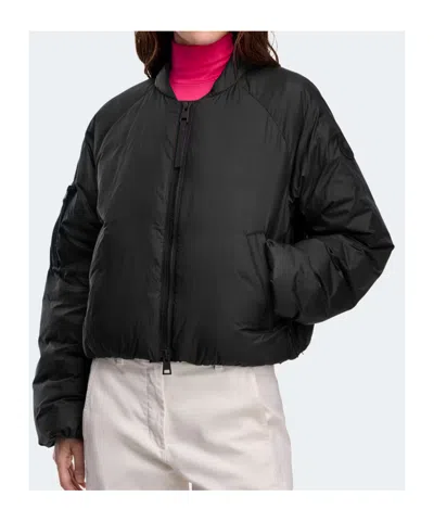 Canada Goose Elba 750 Fill Power Down Packable Bomber Jacket In Black