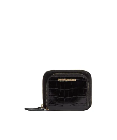 Dsquared2 Leather Wallet In Black