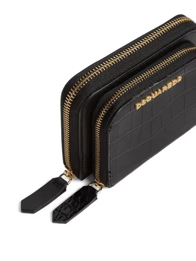 Dsquared2 Leather Wallet In Black