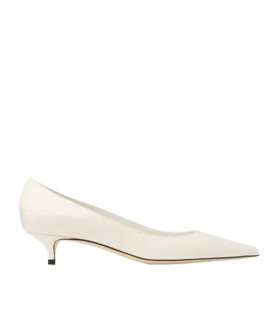 Jimmy Choo Amelia Leather Kitten-heel Pumps In Neutral