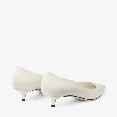 Jimmy Choo Amelia Leather Kitten-heel Pumps In Neutral