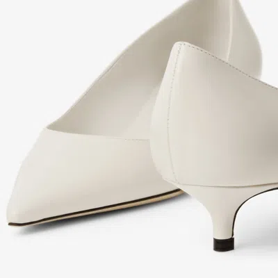 Jimmy Choo Amelia Leather Kitten-heel Pumps In Neutral