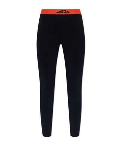 Dsquared2 Logo-waistband Leggings In Black