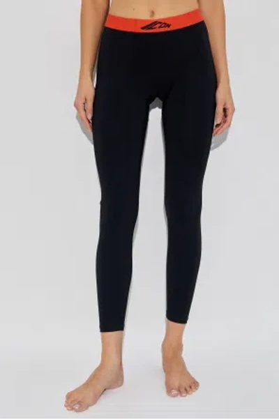Dsquared2 Logo-waistband Leggings In Black