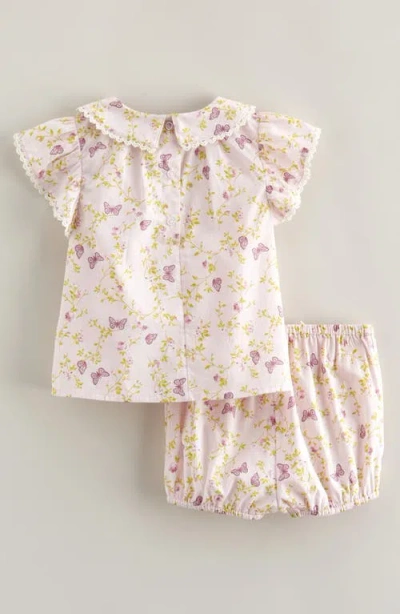 Nordstrom Flutter Top & Bloomers Set In Pink