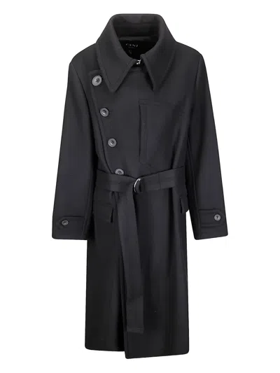 Cini Belted Coat In Black