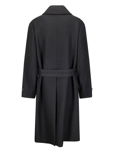 Cini Belted Coat In Black