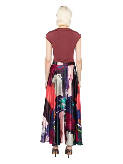 Roksanda Ameera Printed Silk-satin Midi Skirt In Multi
