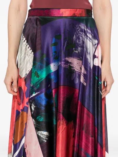 Roksanda Ameera Printed Silk-satin Midi Skirt In Multi