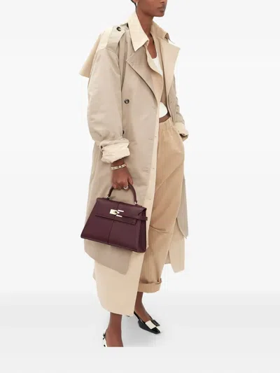 Jw Pei Large Elise Faux Leather Top Handle Bag In Red