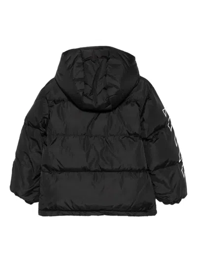 Off-white Kids Black Bookish Down Jacket In Black