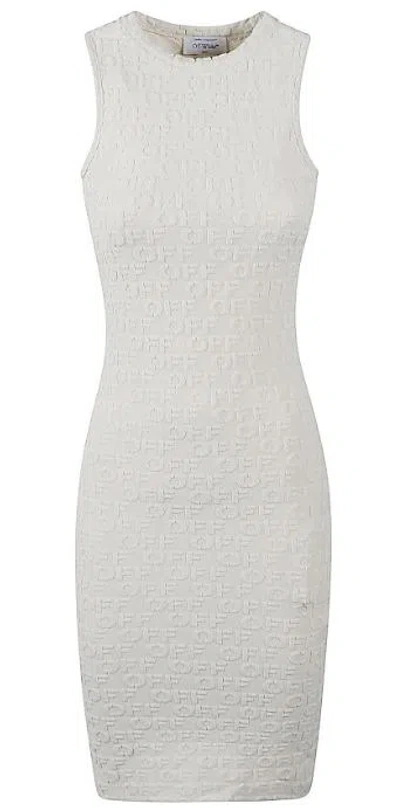 Off-white Terry Rowing Dress In White