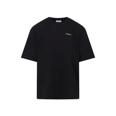 Off-white Graphic Print Short Sleeve Crew Neck T-shirt In Black