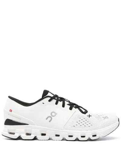 Moncler On Running White Fabric Sneakers In White