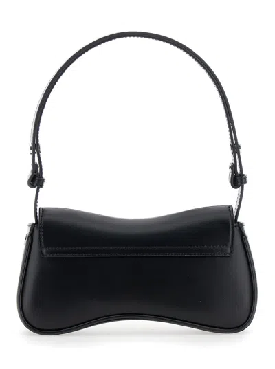 Diesel Curved Silhouette Clutch With Adjustable Strap In Black