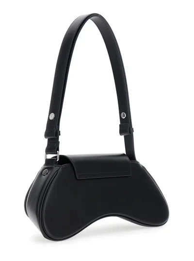 Diesel Play-crossbody Bag In Semi Gloss Leather In Black