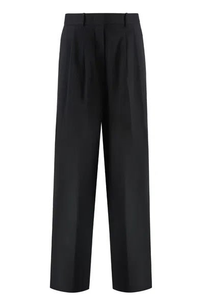 P.a.r.o.s.h Parosh Liliuxy Virgin Wool Trousers In Black