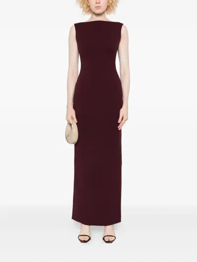 Solace London Dresses Red In Burgundy