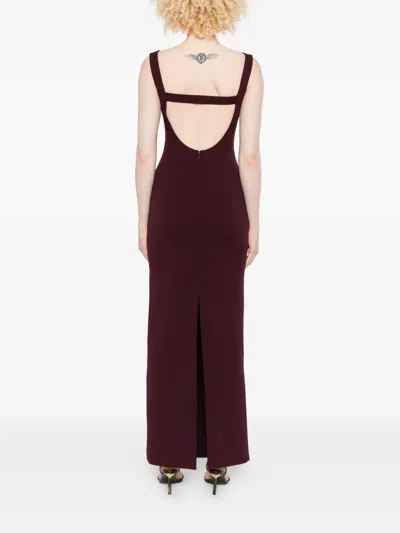 Solace London Dresses Red In Burgundy