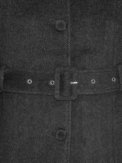 Rotate Birger Christensen Oversized Belted Jacket In Gray