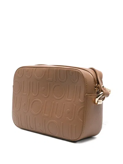 Liu •jo Logo-plaque Leather Cross-body Bag In Brown