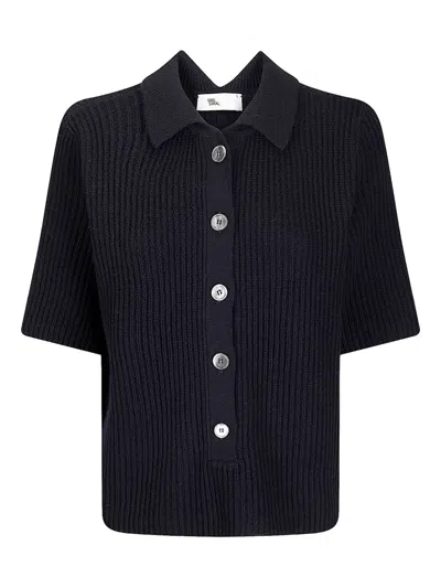 Sibel Saral Winter Polo Sweater In Blue