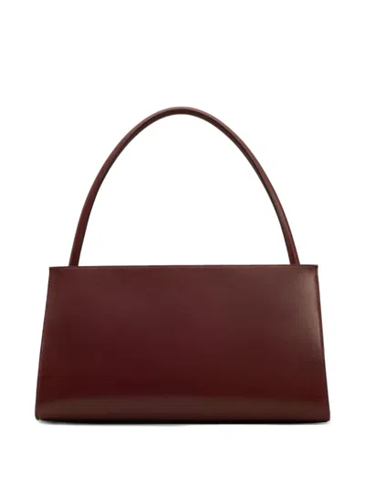 Ami Alexandre Mattiussi Burgundy Smooth Leather Mimi Bag Red In Brown