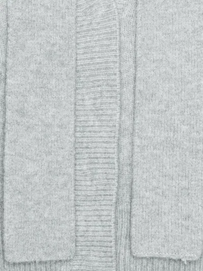 Rotate Birger Christensen Cardigan With Cropped Sleeves And Soft Texture In Gray