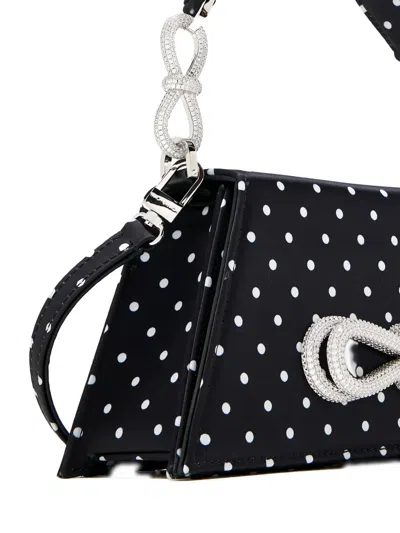 Mach&mach Medium Samantha Polka-dot Pattern Tote Bag In Black