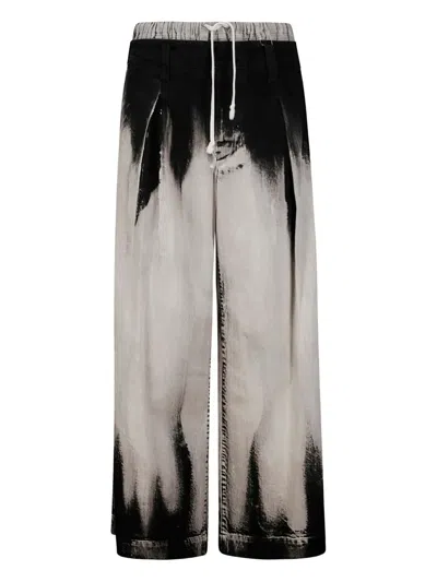 Yohji Yamamoto Pleated Dip-dye Trousers In Multi