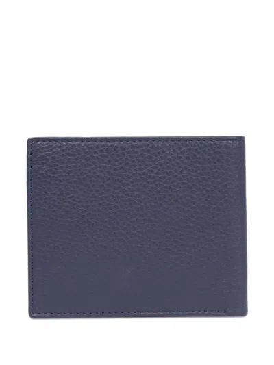 Lancel Côme 5cc Leather Wallet In Blue