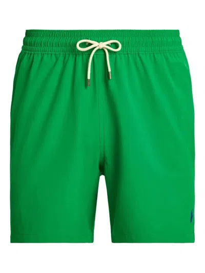 Polo Ralph Lauren 5.75-inch Traveler Classic Swim Trunk Man Swim Trunks Green Size Xxl Recycled Poly In Green