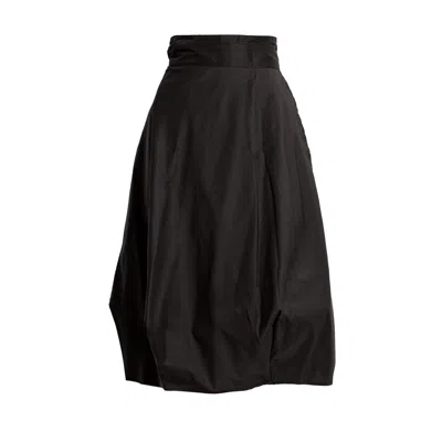 Bianca Popp Women's Wrapped Skirt In Dark Grey Cotton In Multi