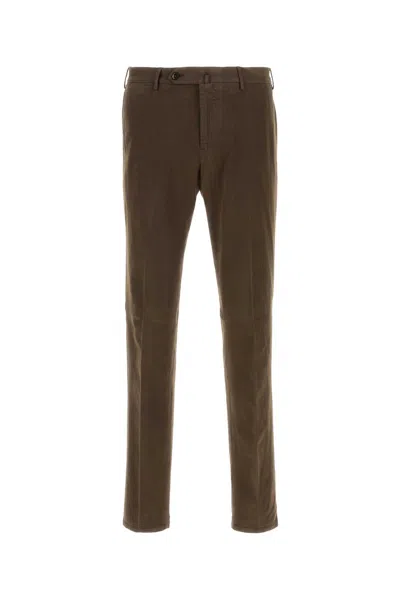 Pt Torino Brown Stretch Modal Blend Pant In Brown