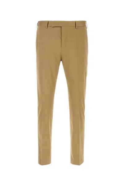 Pt Torino Beige Stretch Cotton Pant