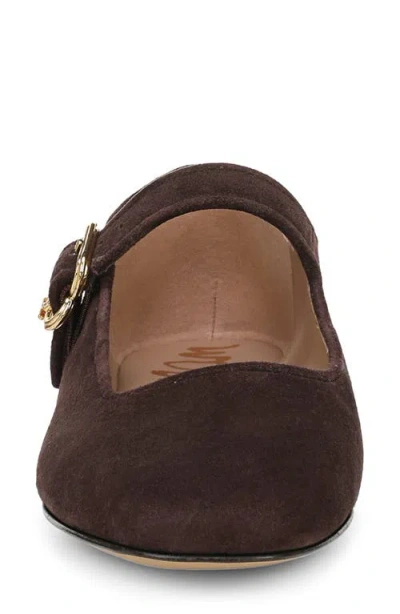 Sam Edelman Womens Brown Michaela Buckle Suede Mary-jane Flats Eur 36 / 3 Uk In Brown