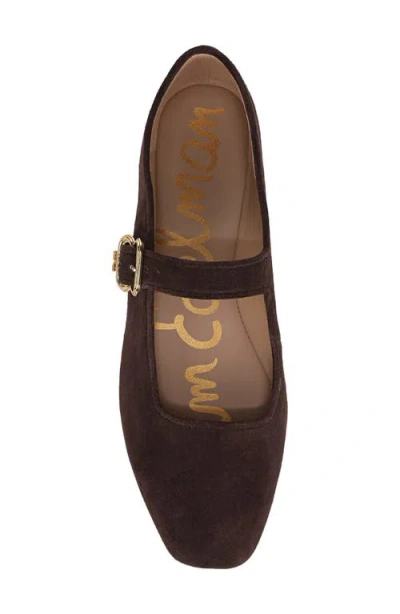 Sam Edelman Womens Brown Michaela Buckle Suede Mary-jane Flats Eur 36 / 3 Uk In Brown