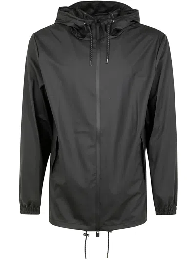 Rains Double Breasted Knitted Jacket In Black