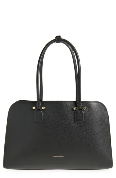 Strathberry Maxi Georgia Leather Tote In Black
