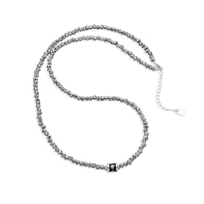 Altar™ Ornaments Co. Men's Stellar Necklace| Sterling Silver Engraved Bead Necklace - Altar™ In Silver