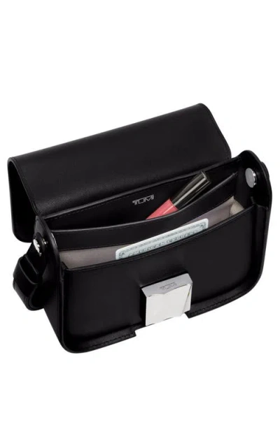 Tumi Small Olas Leather Shoulder Bag In Black