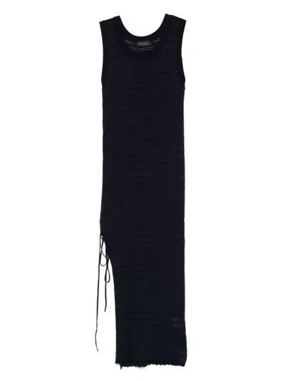 Roberto Collina Ruched Detailed Ribbed Midi Dress In Multi