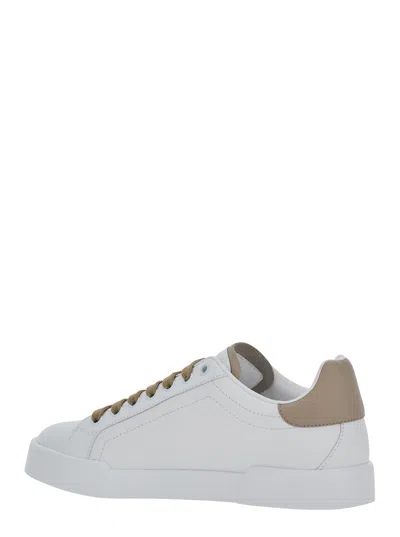 Dolce & Gabbana Port.light Strobel Sneakers In White
