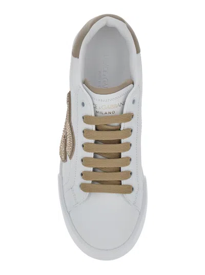 Dolce & Gabbana Port.light Strobel Sneakers In White